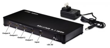 1X4 Splitter HDMI 10.2 Gbps Bandwidth 1080P Deep Color