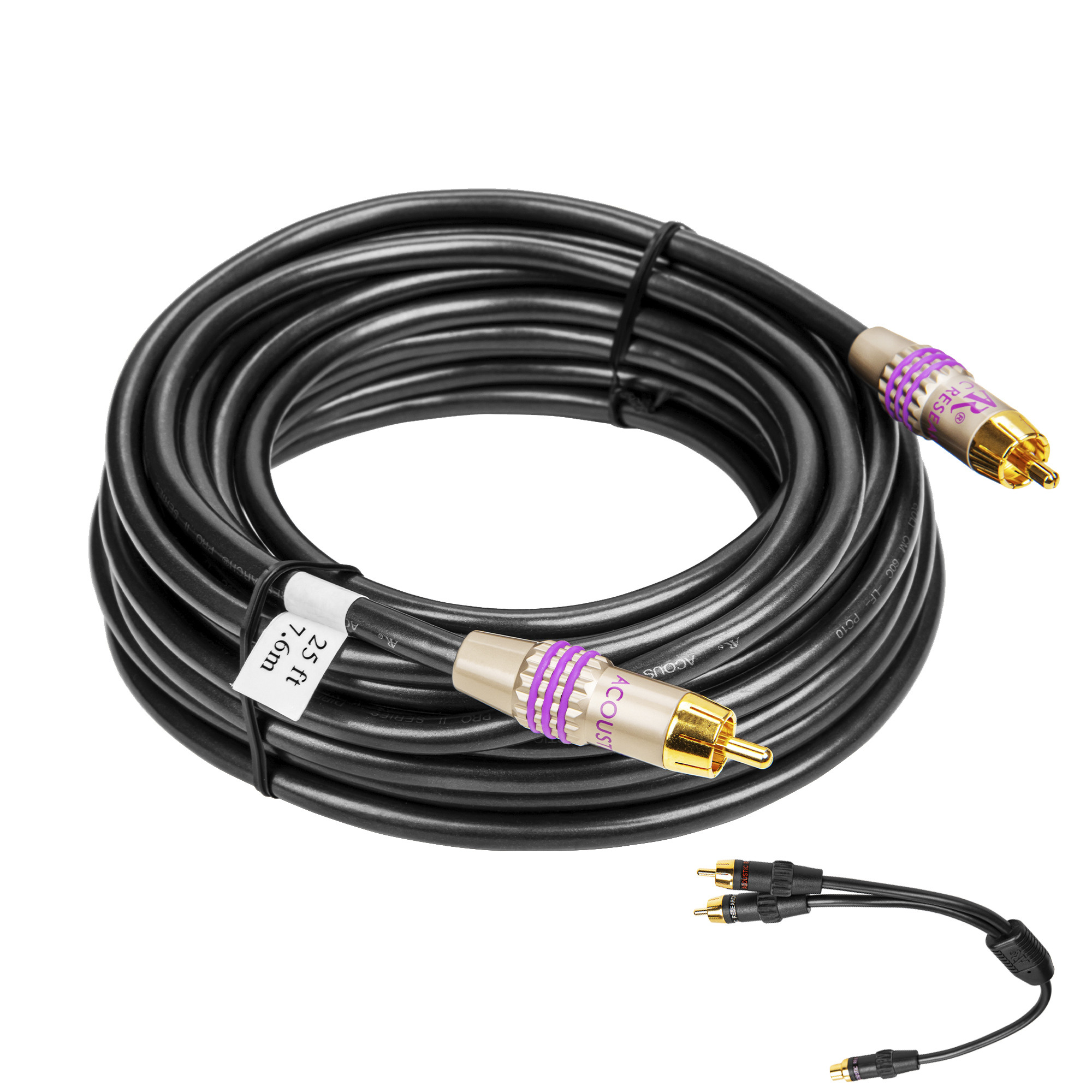 25ft Subwoofer Cable w/ Y Adapter Outdoor Speaker Depot