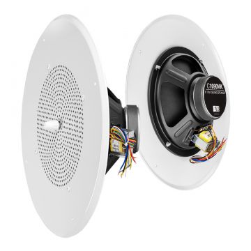 8" 25V/70V In-Ceiling Commercial Speaker w/ Front Volume Control & 12" Grill - C1090VK