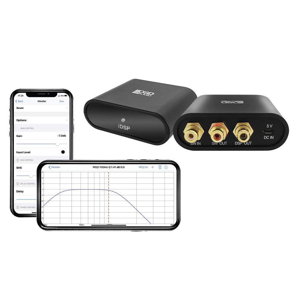OSD DSP App EQ and Room Tuning Kit for Subwoofers and Full Range Speakers iPhone & Android iDSP