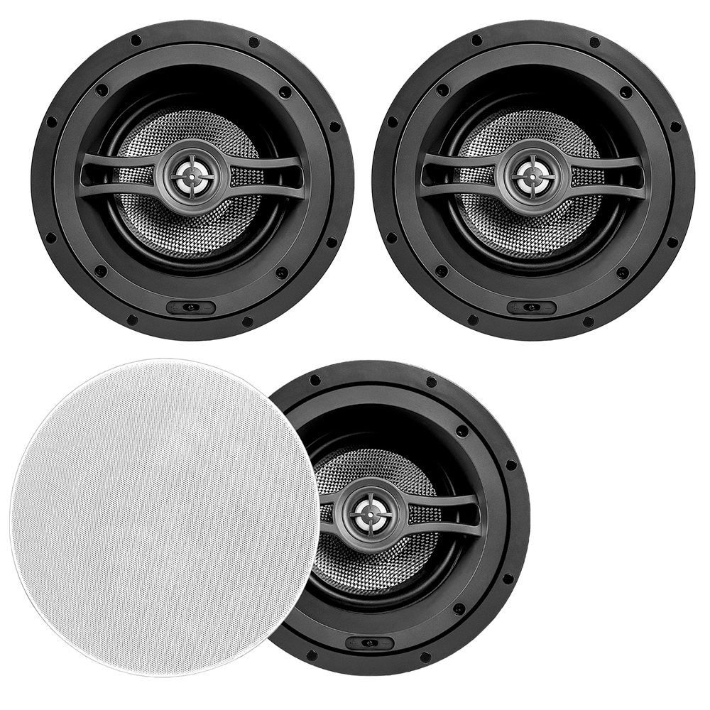 ACE670 6.5" Angled Trimless Home Theater LCR In-Ceiling Speaker Bundle, Dolby Atmos® Ready