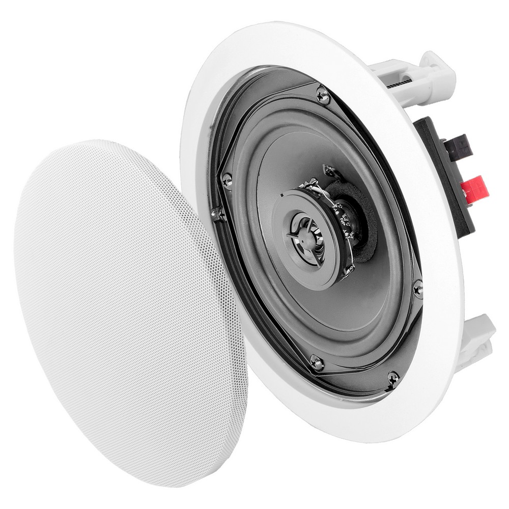 Dual 5.25’’ Bluetooth Ceiling Wall Speakers 2-Way Flush Mount Home Speaker Pair 