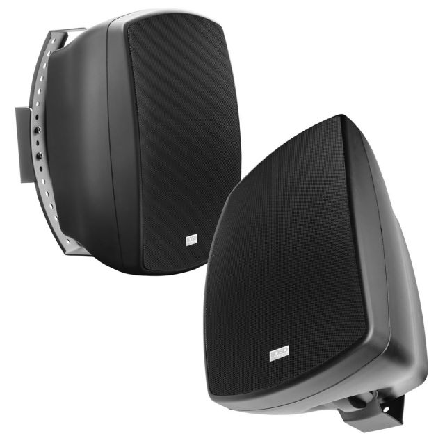 6.5" Outdoor Patio Speaker Pair 150W, Full Motion Bracket, IP54 Rated, 8Ohm/70V, White/Black AP650