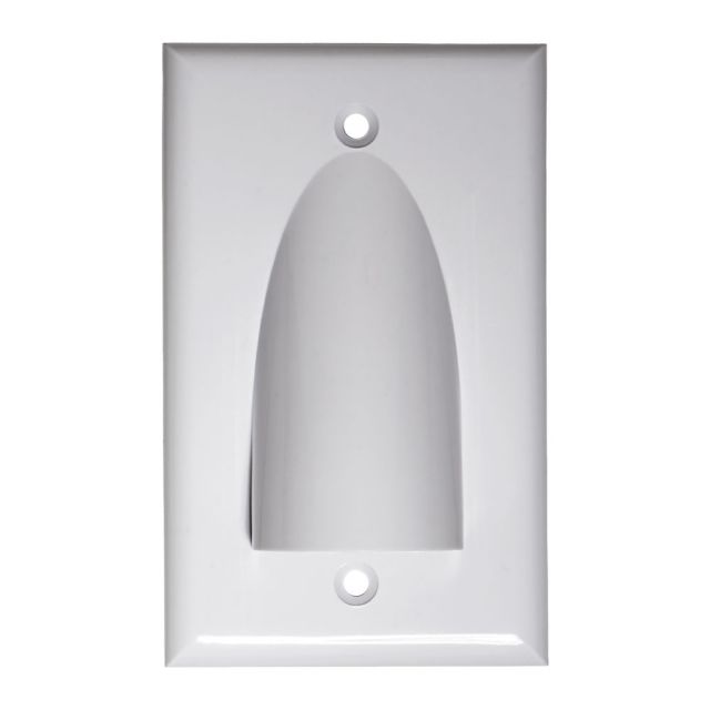 OSD Pass Through Wall Plate, White, Single Gang, Cable Management for Home Theater, Outdoor Audio