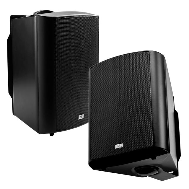 5.25" Outdoor Patio Speaker Pair 120W, Weatherproof IP54 Rated, Optional 70V Tap, White/Black AP520