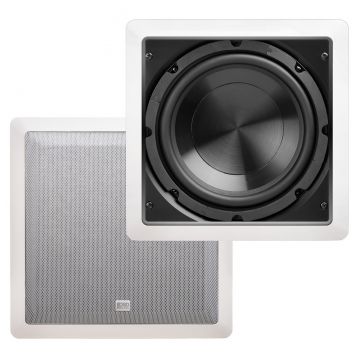 8" In-Wall Subwoofer 150W Pro Series for Home Theater, Easy Install & Paintable Grill, IWS8