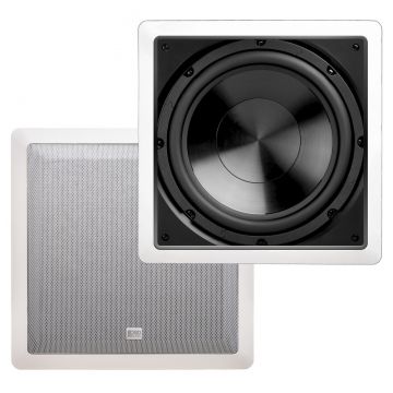 10" In-Wall Subwoofer 200W Pro Series for Home Theaters, Easy Install & Paintable Grill, IWS10