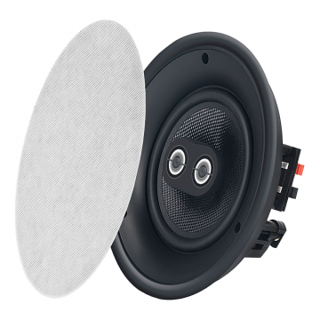 ACE840TT 8" Trimless In-Ceiling Speaker 120W Stereo Dual .5" Titanium Tweeters (Single)