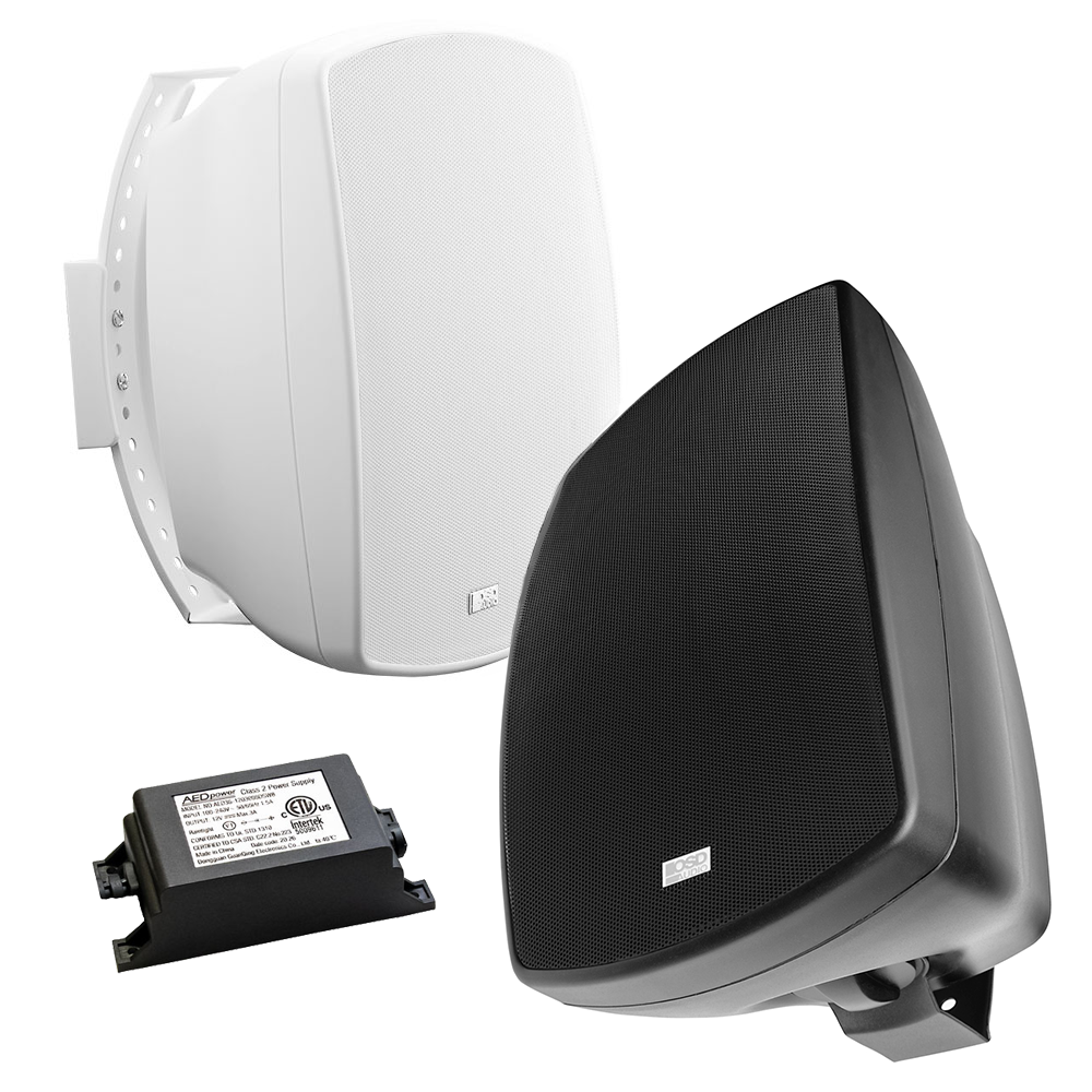 5.25" Bluetooth® 5.0 Outdoor Patio Speaker Pair 100W, IP54 Rated, Black or White BTP525