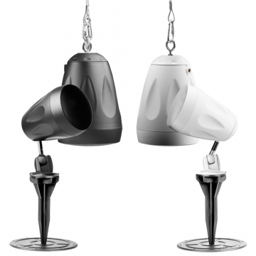 OSD Forza 4" Pendant Speaker IP66 Rated, Hanging or Landscape, 8 Ohm/70V Tap, Black/White (Single)