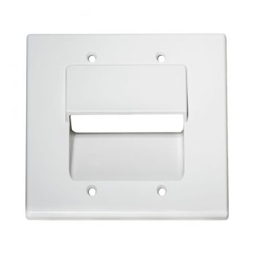 OSD Double Gang Pass Through Bundle Wall Plate