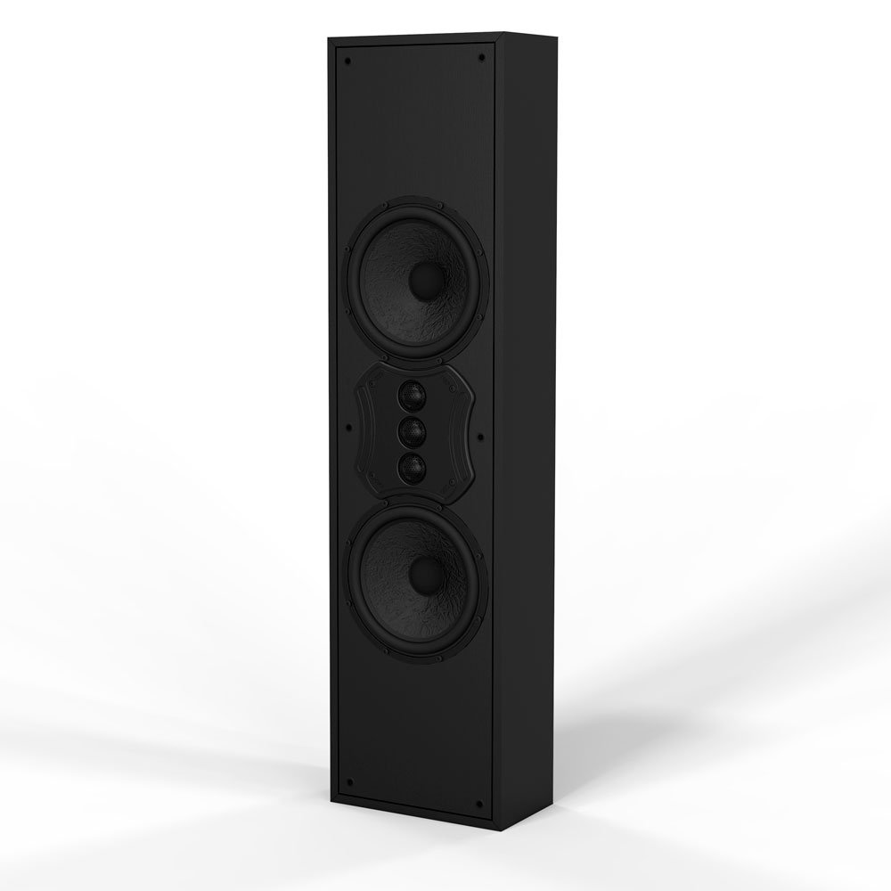 S82 MK2 Triple Tweeter On-Wall Speaker Custom Crossover and 8” Fiber Inter-Weave Woofer
