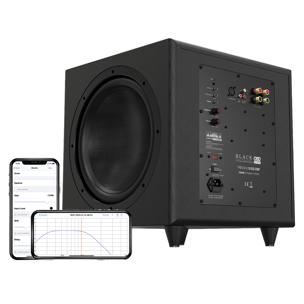 OSD Black Trevoce 15EQ DSP 1500W Triple 15' Woofers with Native EQ & App Control DSP Room Correction