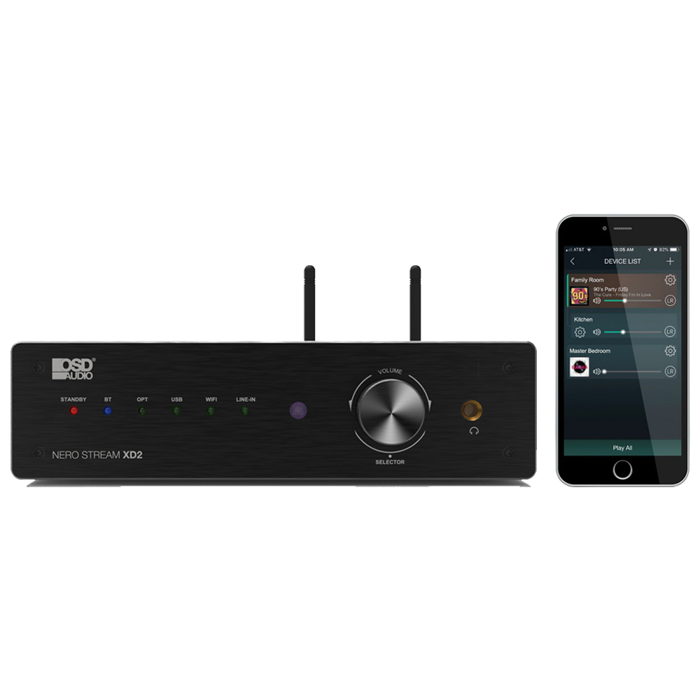 OSD Nero Stream XD2 400W App Control Power Amplifier, Class D, WiFi Bluetooth Optical USB RCA Inputs