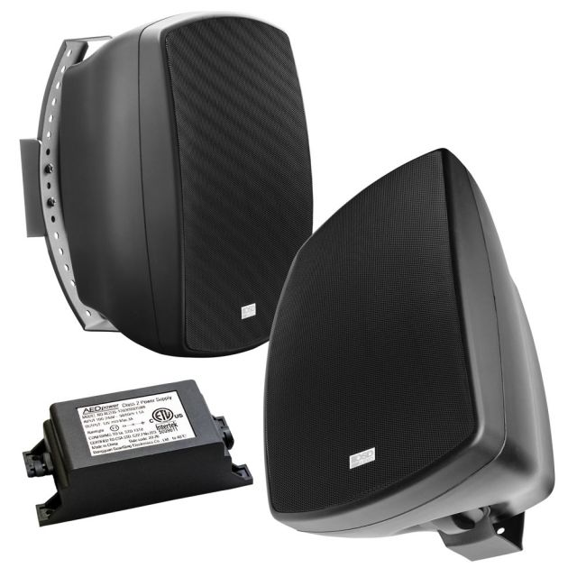 5.25" Bluetooth Outdoor Patio Speaker Pair 100W, IP54 Rated, Full Motion Bracket, Black/White BTP525