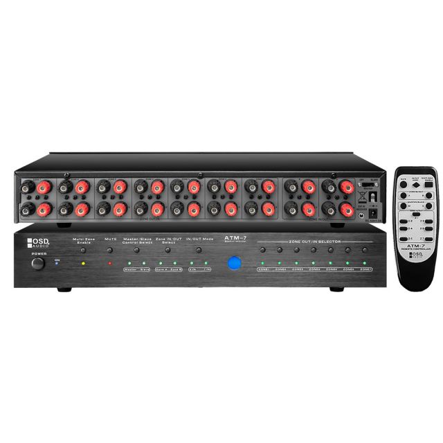 7x Zone Automatic Speaker Selector w/ Remote Control IR Code ATM7