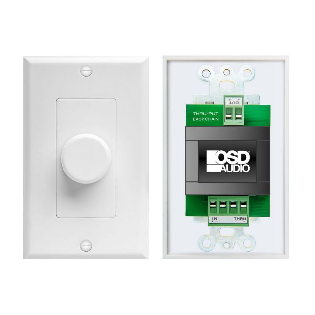 50W Commercial 25/70V In-Wall Rotary Volume Control, High Power, Easy Daisy Chain Setup MVC50