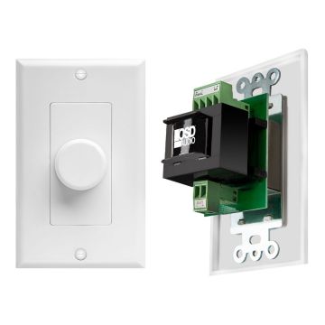 100W Commercial 25/70V In-Wall Rotary Volume Control, High Power, Easy Daisy Chain Setup MVC100