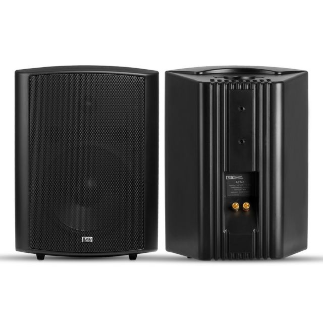 8" Outdoor Patio Speaker Pair 180W, Weatherproof IP54 Rated, U-Bracket, White/Black AP840