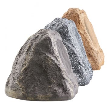 Open Box - 6.5" High Power Outdoor Weather-Resistant Rock Speaker Pair - Slate Grey - RS670