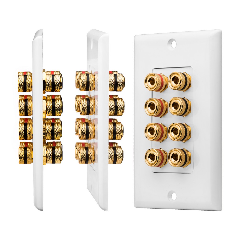 8 Terminal Wall Plate WP-8 | Outdoor Speaker Depot