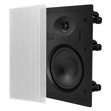 OSD Black T61 6.5" In-Wall Speakers, 1/2" Soild Soft Dome Tweeter (Pair)