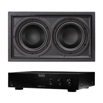 OSD 300W Dual In Wall Subwoofer + 300W Class A/B Mono Sub Amplifier Bundle