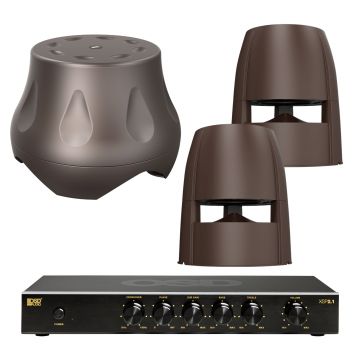 Forza Outdoor Audio System Bundle - 10" Subwoofer + Dual 8" Omni Speakers + XSP2.1 Amplifier