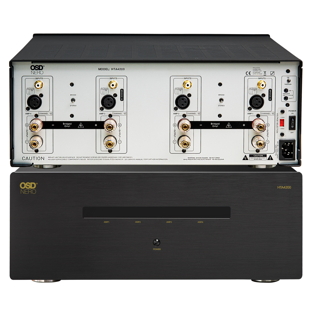 OSD Nero HTA4200 Multi Channel (4X) 140W/Ch Home Theater Amplifier, Bridgeable 400W/Ch