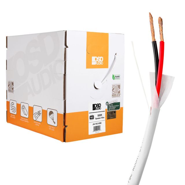 16/2 Speaker Wire Outdoor Rated CL2/CL3 In Wall Direct Burial Oxygen Free, Black/White (50ft-500ft)