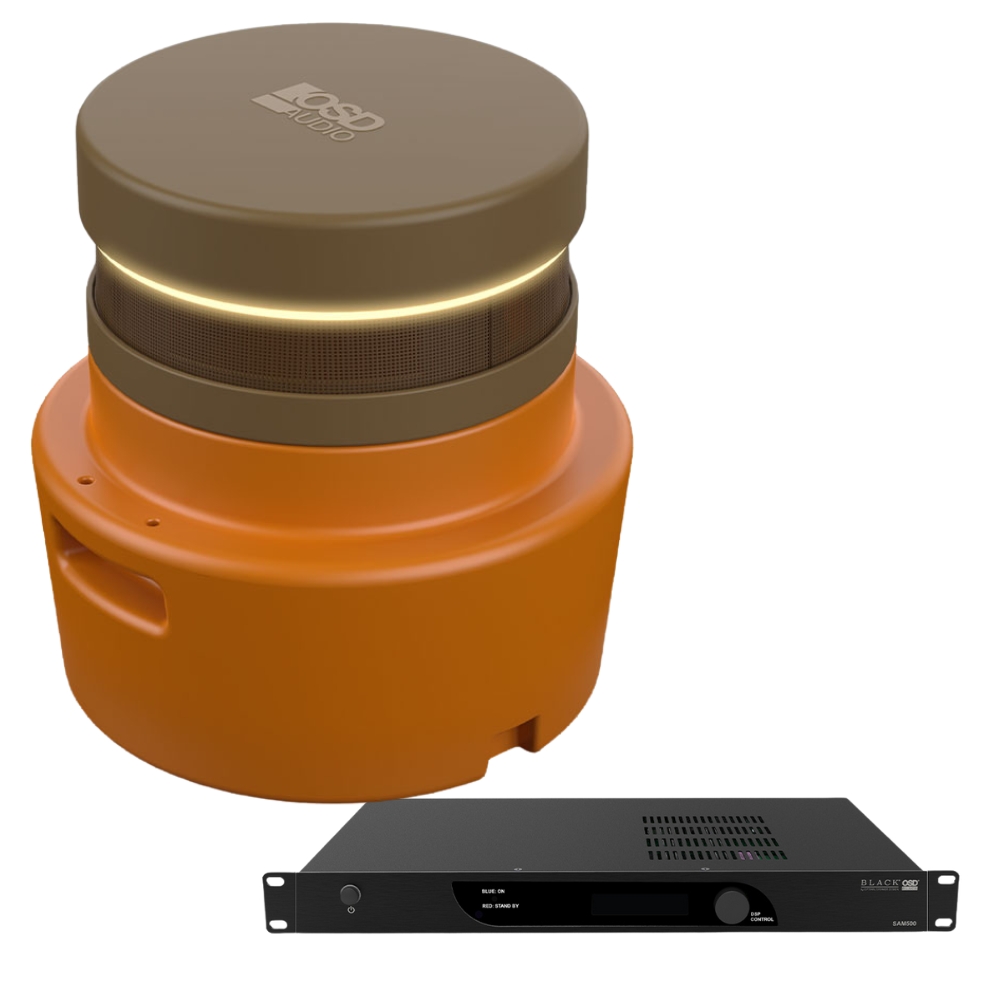 Nero Eclipse Outdoor Subwoofer w/ 360° LED Lighting + SAM500 500W DSP Amplifier Bundle