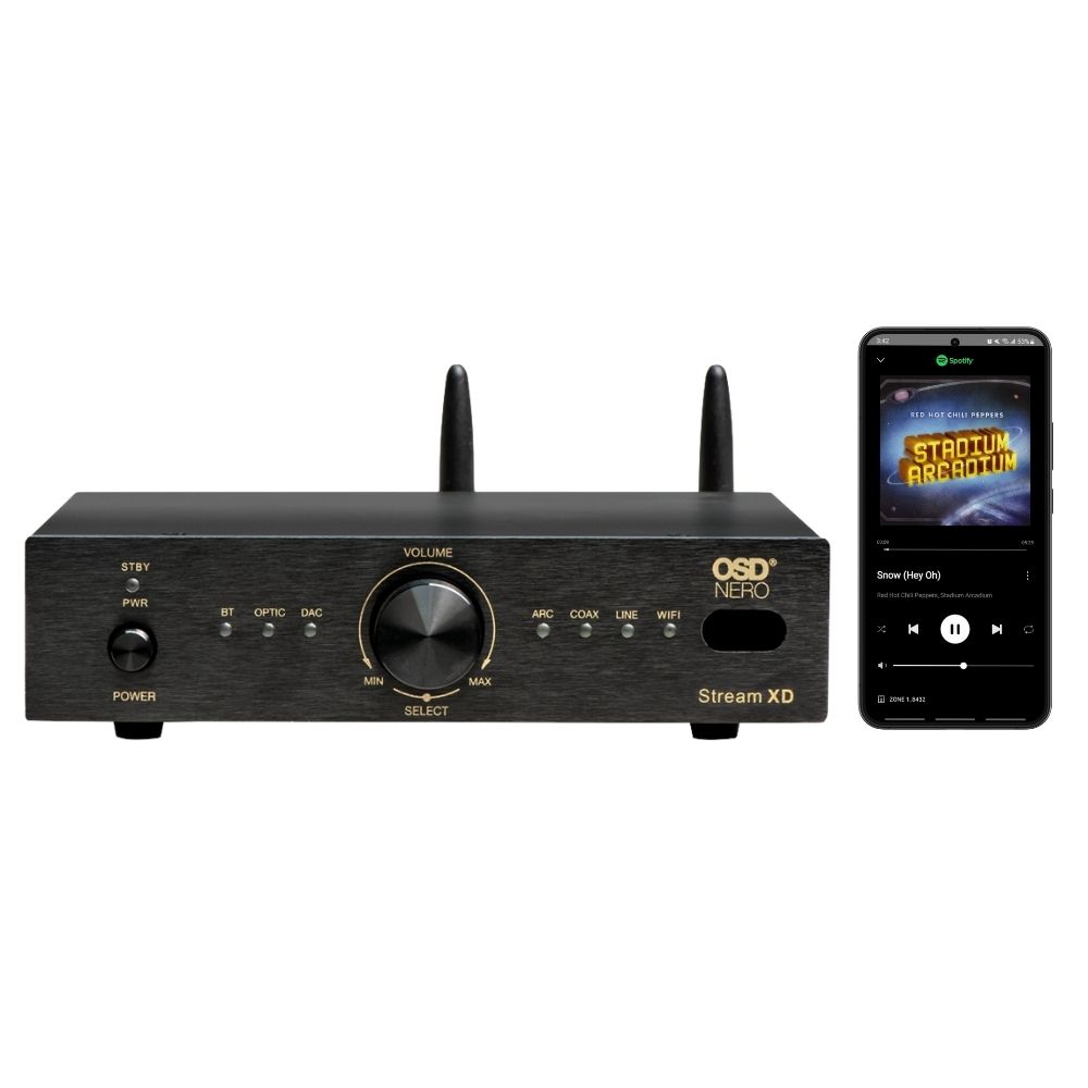 OSD Nero Stream XD 75W x2 App Controlled Amplifier, HDMI ARC, Built-In DAC, BT Wireless, Type-C USB