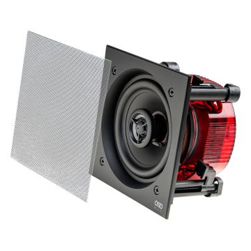 OSD Black R43SQ In-Ceiling 4" Speaker, Square Grill, Small Aperture, 100W Full-Range 2-Way (Single)