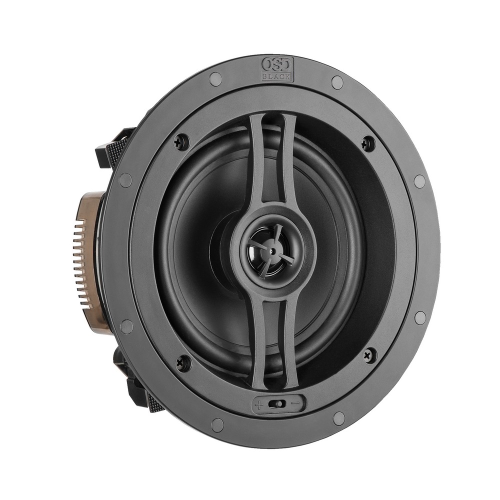 OSD Premium 6.5" Weather Resistant In-Ceiling Speaker Pair 60W, Shallow Mount, R62SM Black Series