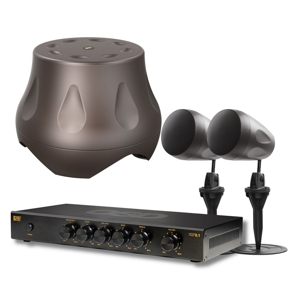 2.1 Outdoor Landscape Kit - 6.5" In-Ground Landscape Speakers + 10" Outdoor Sub, Powered by XSP2.1