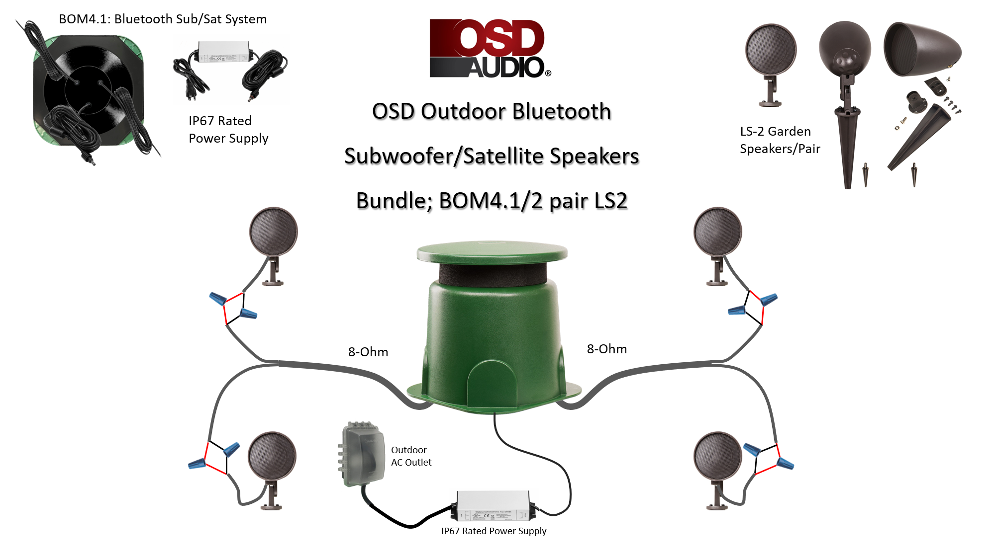 outdoor satellite speakers