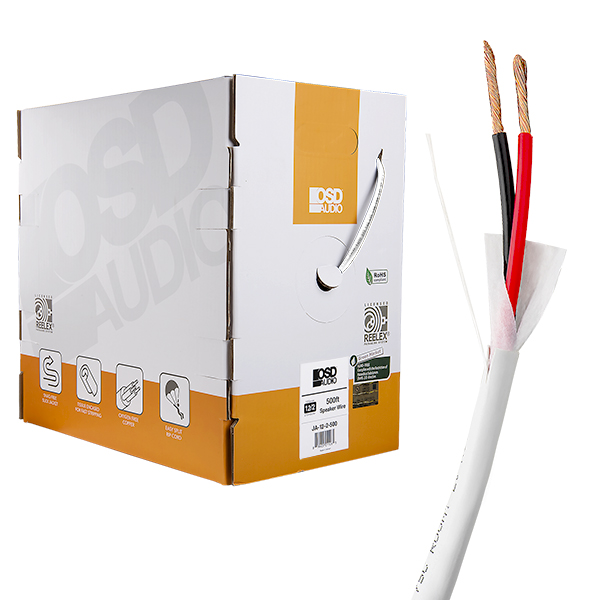 16/2 Speaker Cable 500', CL3 Rated - White