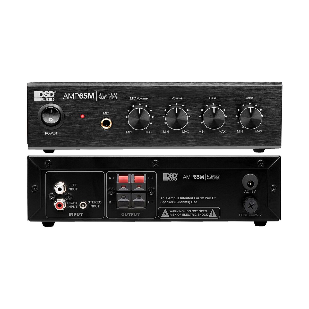 AMP65 50W 2 Channel Stereo Amplifier Outdoor Speaker Depot