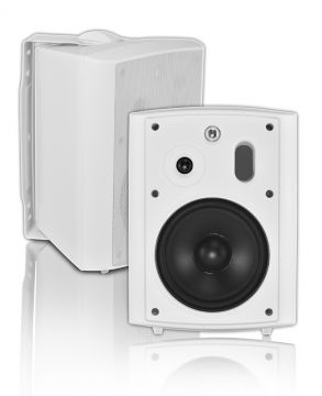 Open Box - 6.5" Outdoor Weather-Resistant Stereo Patio Speaker Pair, White AP640