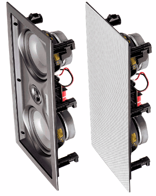 5.25" In-Wall Center Channel 150W LCR Speaker w/ Dual Woofers & 1" Pivoting Tweeter, Single -IW525