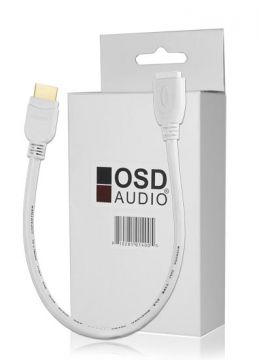 OSD 12" HDMI Male to Female Extension Adapter � High-Speed, Gold-Plated