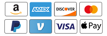 Visa, MasterCard, American Express, Discover, Amazon Pay, Apple Pay, PayPal accepted!
