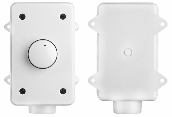 300W Resistor Based Weather-Resistant Outdoor Volume Control Rotary Style White or Grey - OVC305R