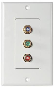 RGB Component Video 3 RCA Decora Style Wall Plate