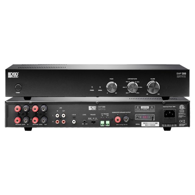 SMP300 Mono-Channel Class D Subwoofer Amplifier 500W, Auto Sensing, 4 -8 Ohm ETL and CE Certified