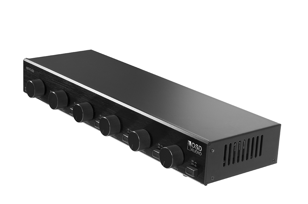 SSVC6D 300W Dual Source and Volume Control OSD Audio 6-Zone Speaker Selector