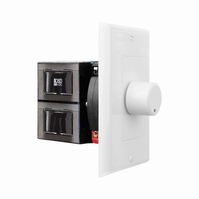 100W In-Wall Volume Control Rotary Knob w/ Speaker Impedance Matching (White, Black, Brown) SVC-100