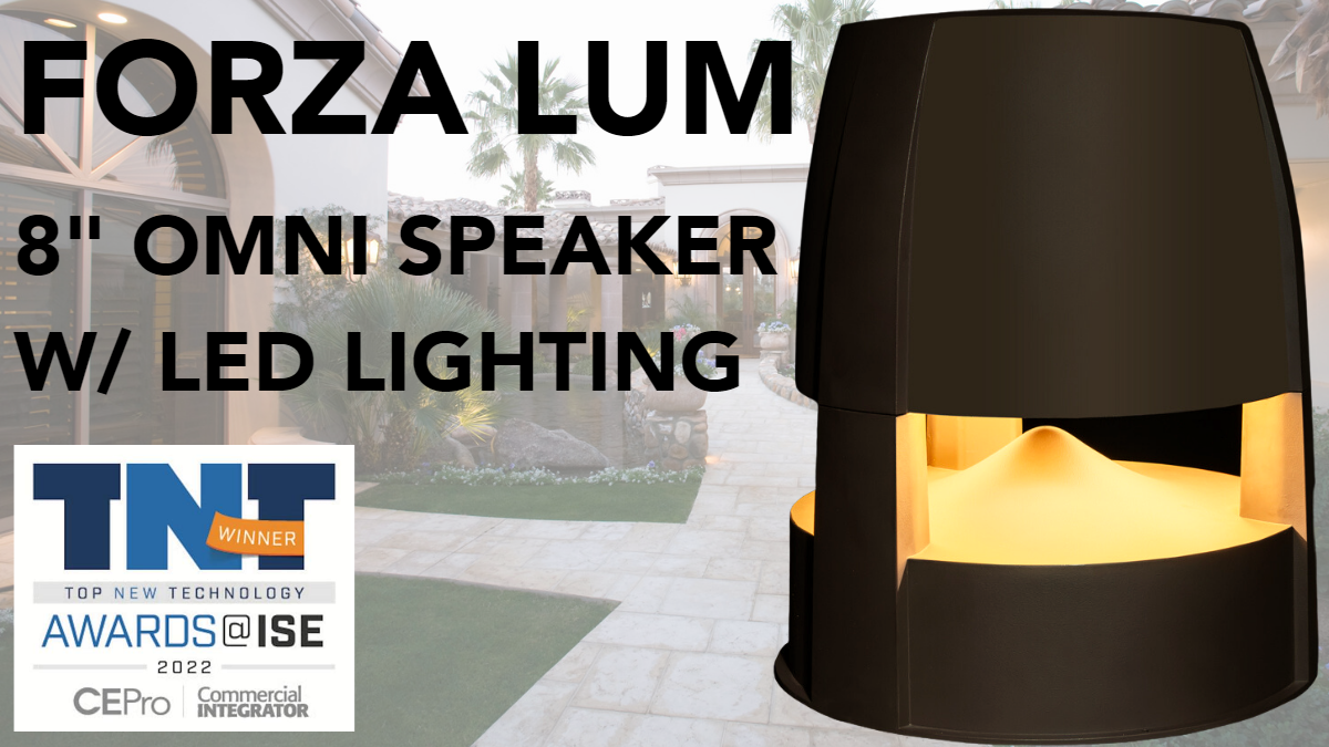 NEW: OSD Forza Lum 8″ Omni Speaker with LED Accent Lighting, 8ohm/70V Tap