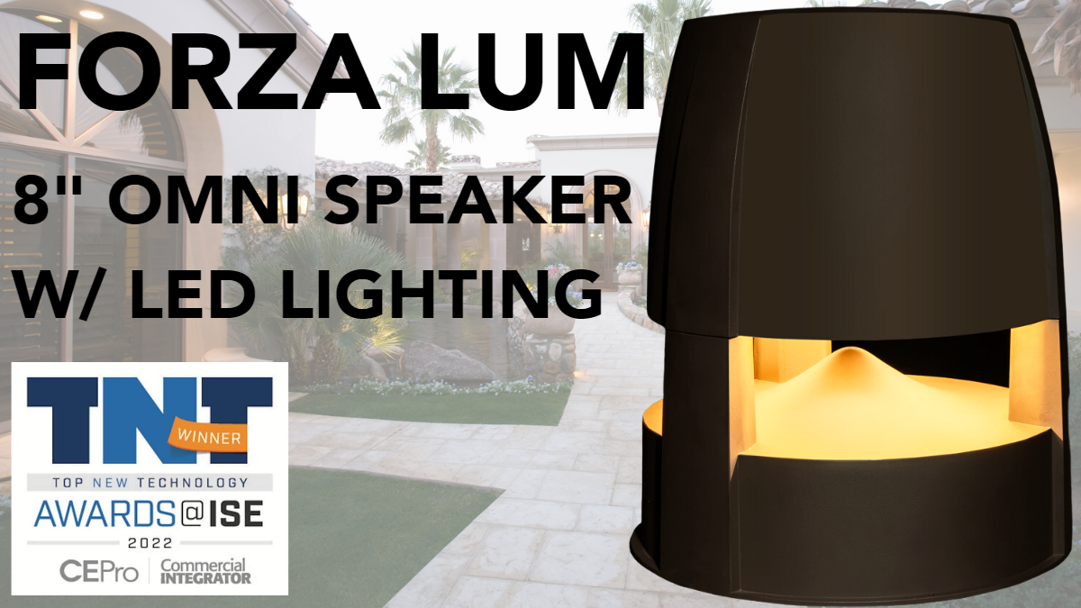 OSD Forza Lum 8″ Omni Speaker with LED Accent Lighting, 8ohm/70V Tap